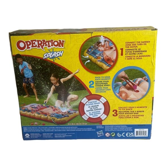 Hasbro Operation Splash Family Game for Your Water Fun Outdoor Game - Picture 7 of 9